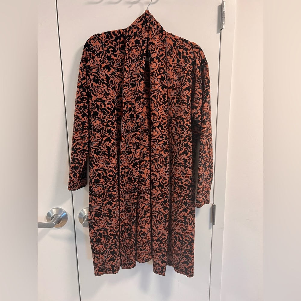 Premise Brown and Orange Long Sleeve Dress